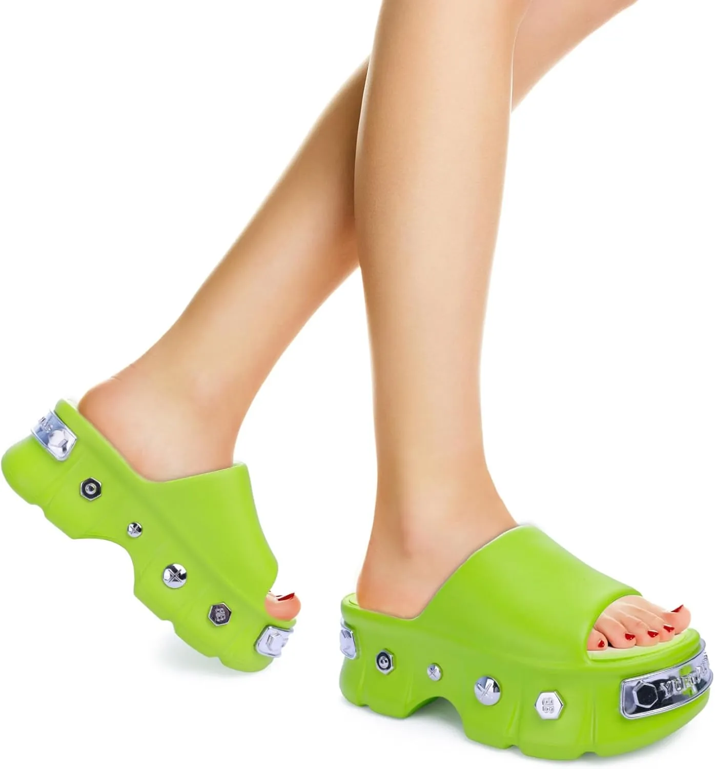 Women Platform Sandals Open Toe Chunky Flatform Slides Sandals Fashion Slip on Summer Beach Sandals Casual Dressy Female Platform Slides for Vacation Comfort Wedges Slide