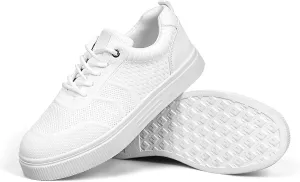 Women Platform Walking Sneakers Lace-up with Breathable Mesh Memory Foam Skate, for Work Running Fashion Casual Sneakers