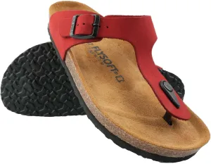 Women's 100% Genuine Leather Sandals - Comfortable Smart Foam Footbed, Slip-On Slides for Summer Wear, Adjustable Fit and Durable Non-Slip Sole