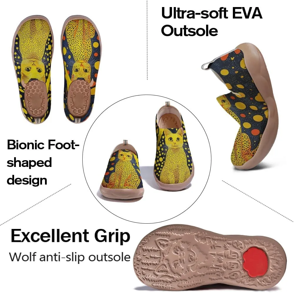 Women's Art Travel Shoes Slip-on Loafers Comfortable, Light and Fashionable Knitted Sneakers