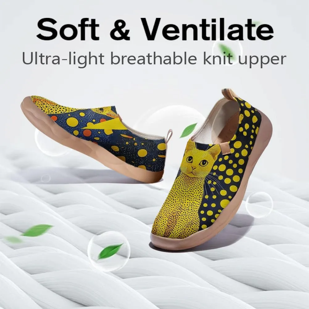 Women's Art Travel Shoes Slip-on Loafers Comfortable, Light and Fashionable Knitted Sneakers