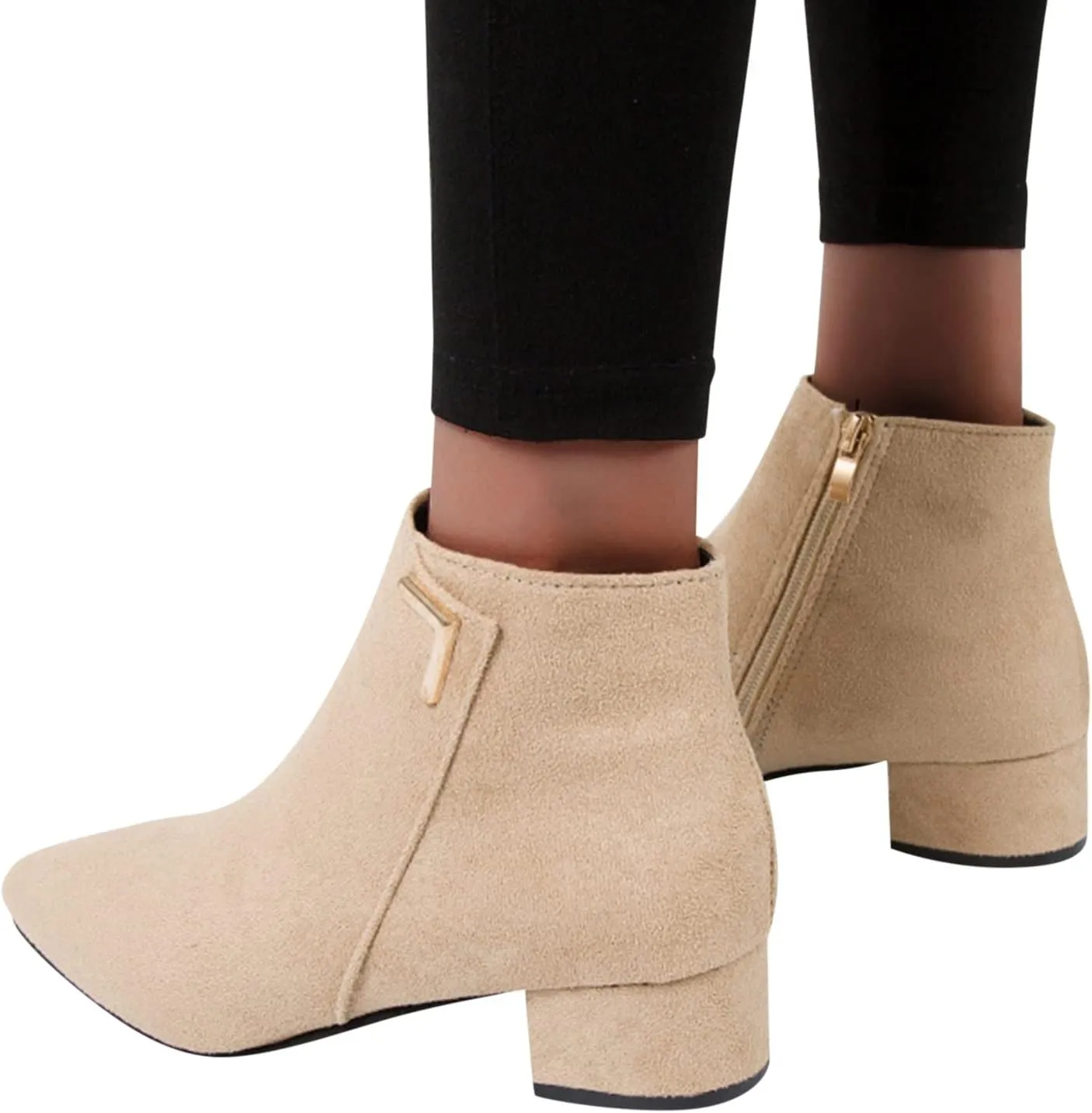 Womens Black Ankle Boots Country Boots Womens Work Boot Lady Boots for Women On Womens Flat Black Ankle Boots Ankle Bootie for Women Low Heel