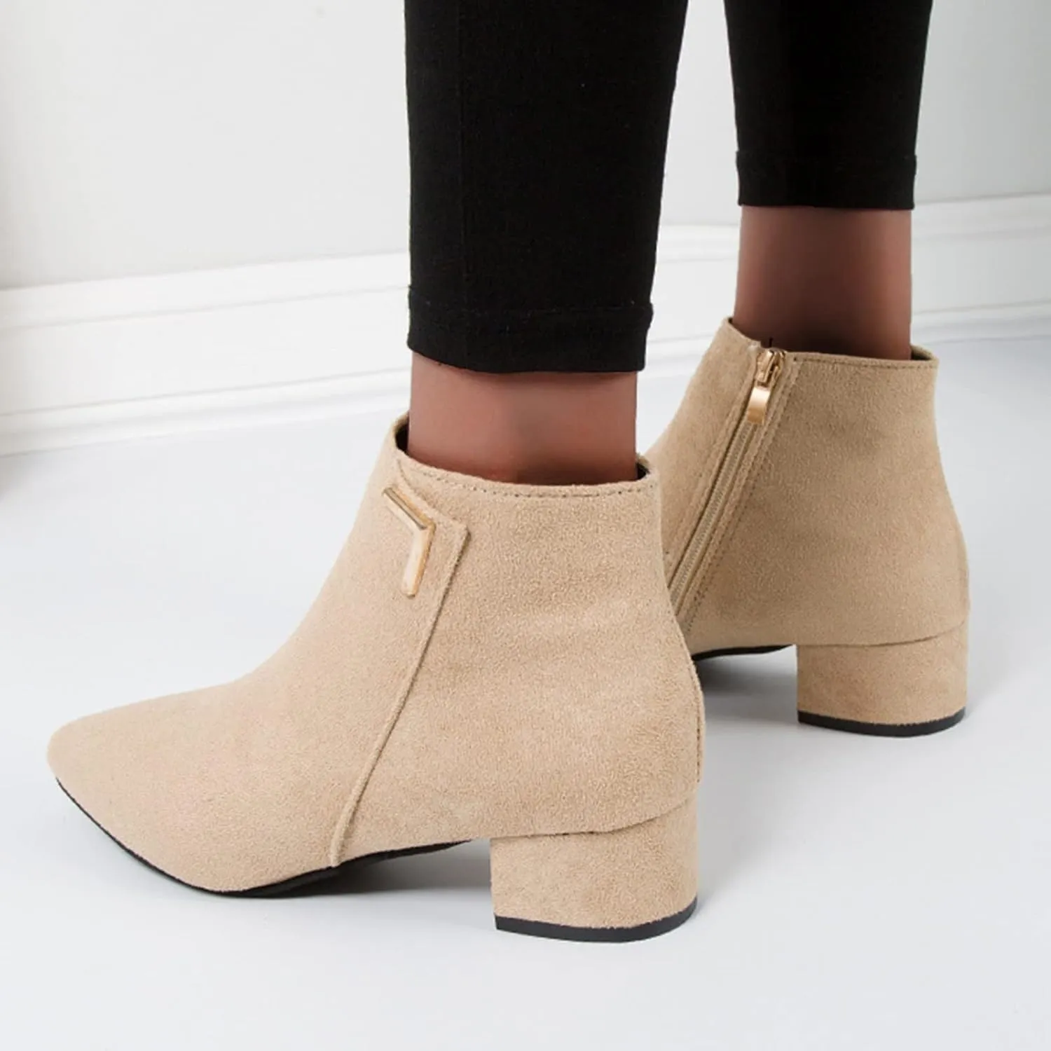 Womens Black Ankle Boots Country Boots Womens Work Boot Lady Boots for Women On Womens Flat Black Ankle Boots Ankle Bootie for Women Low Heel