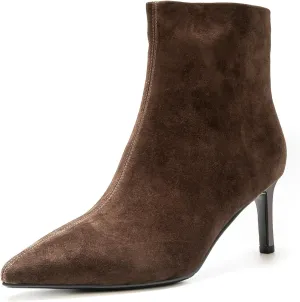 Women's Classic Pointed Toe Heels Suede Ankle Boots