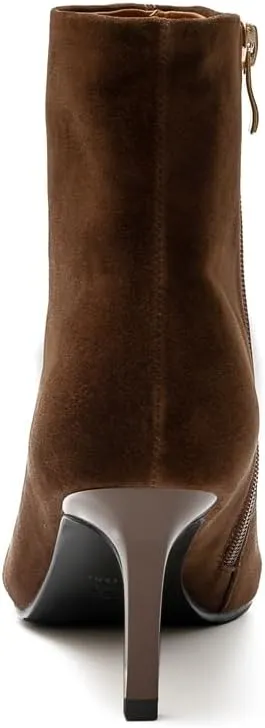 Women's Classic Pointed Toe Heels Suede Ankle Boots