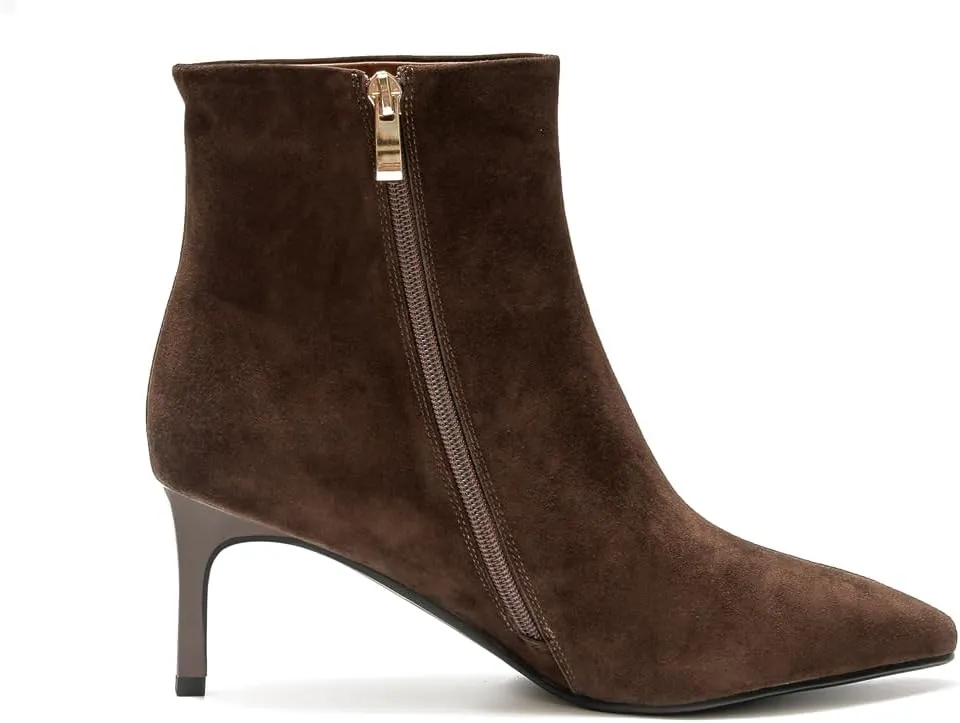 Women's Classic Pointed Toe Heels Suede Ankle Boots