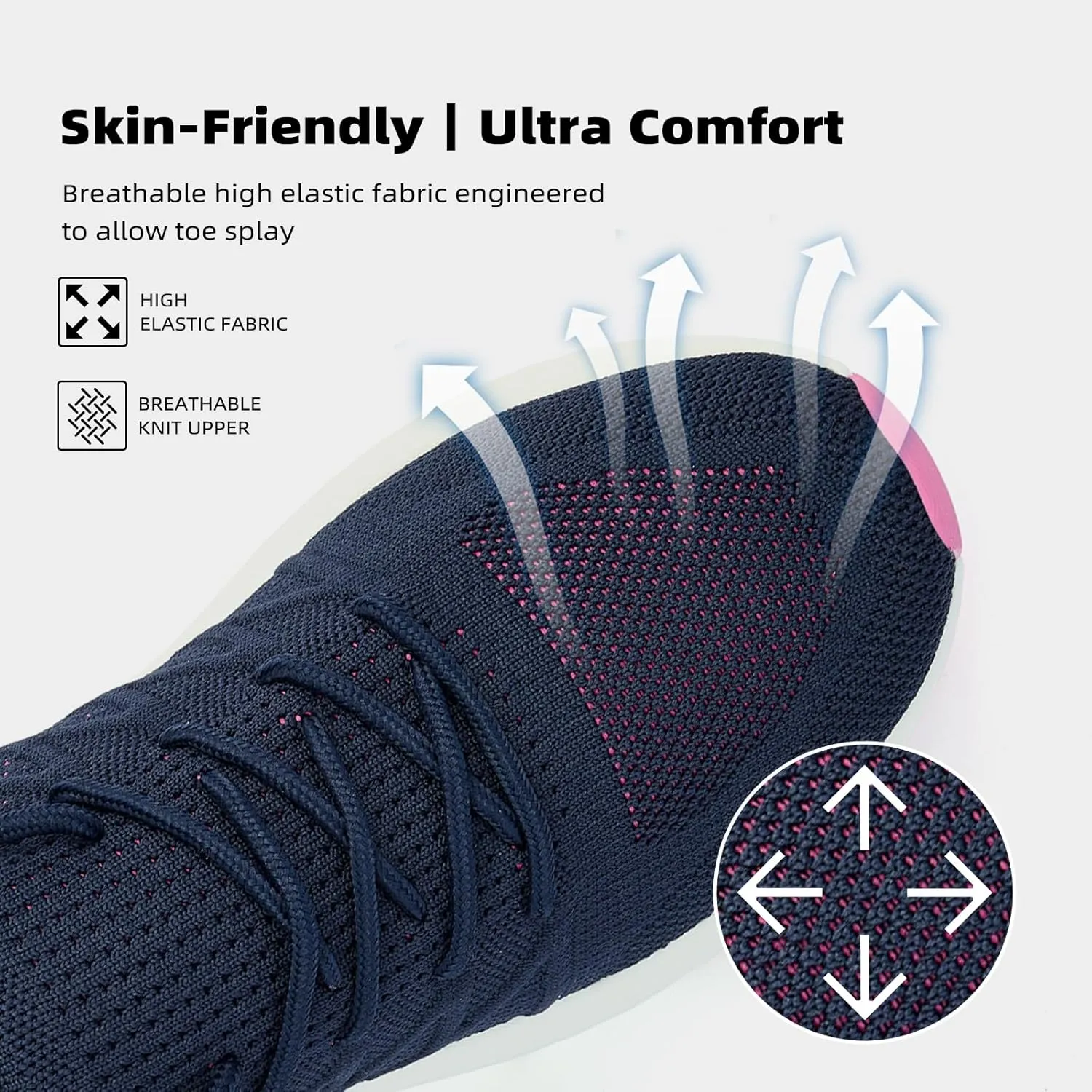 Women's Cushioning Running Shoes - Slip on Memory Foam Comfortable Walking Tennis Sneakers Ladies Athletic Gym Workout Sport Jogging Shoe Lightweight