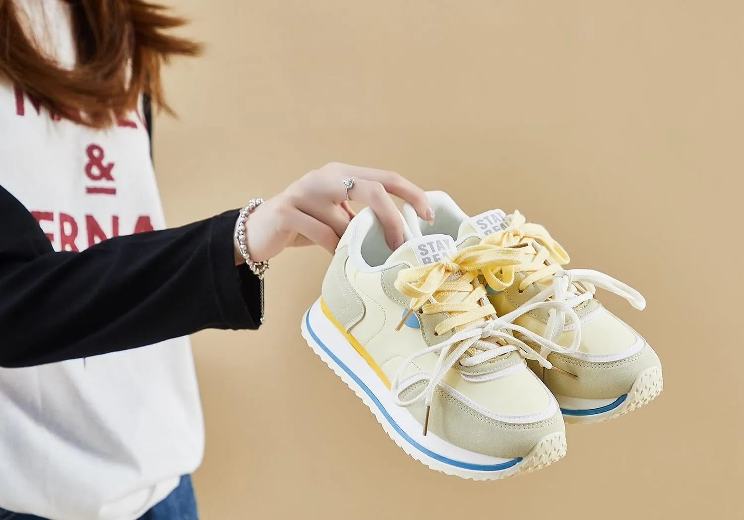 Women's Cute Double Shoelaces Platform Sneakers Lightweight Non-Slip Comfort Walking Casual Shoes Campus