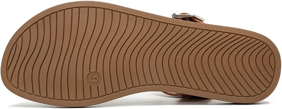 Women's Cute Open Toes One Band Ankle Strap Flexible Summer Flat Sandals With   Memory Foam