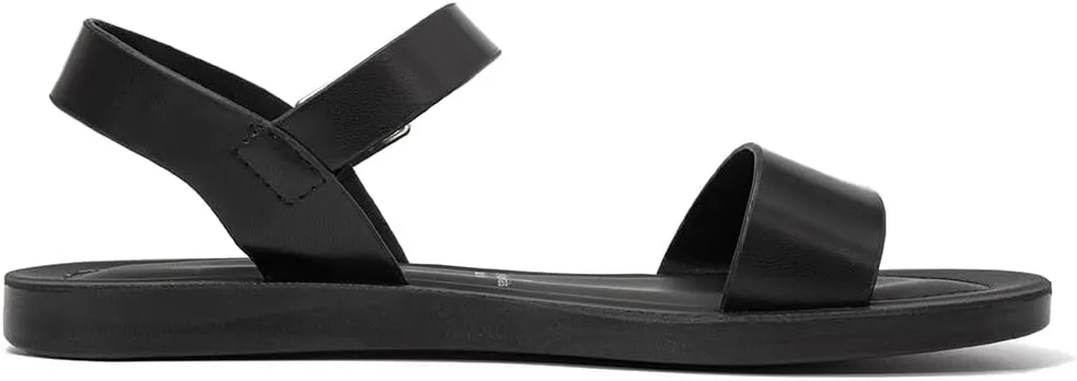 Women's Cute Open Toes One Band Ankle Strap Flexible Summer Flat Sandals With   Memory Foam