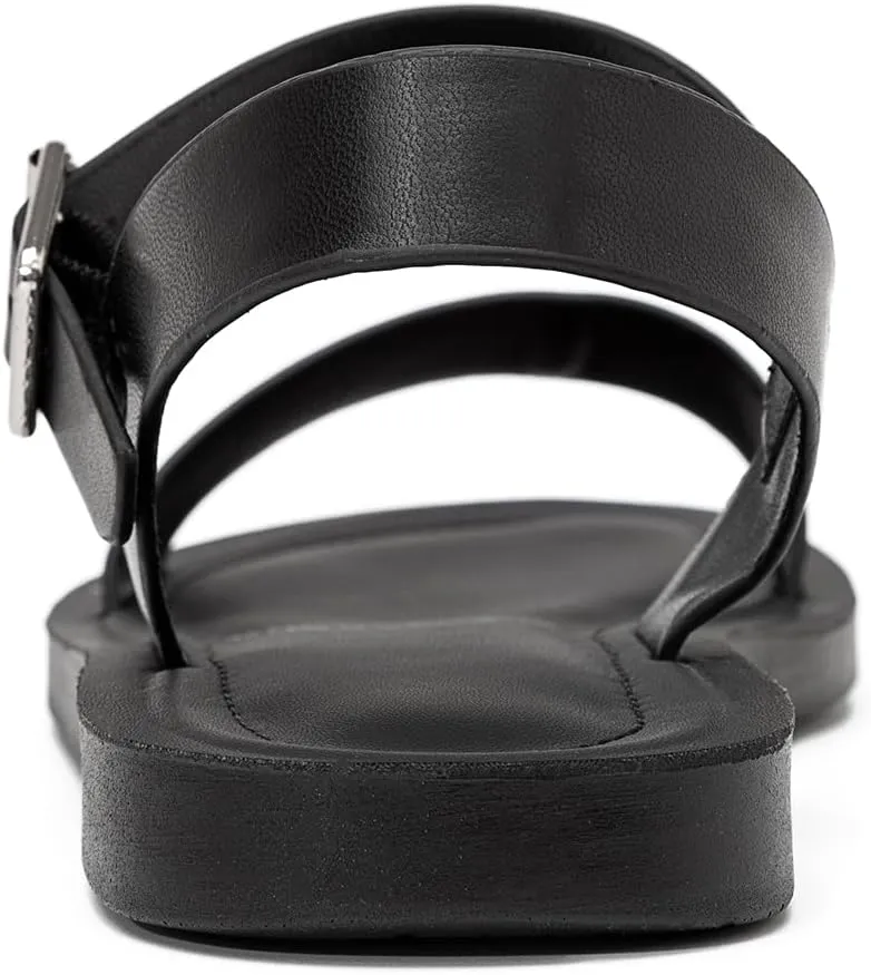 Women's Cute Open Toes One Band Ankle Strap Flexible Summer Flat Sandals With   Memory Foam