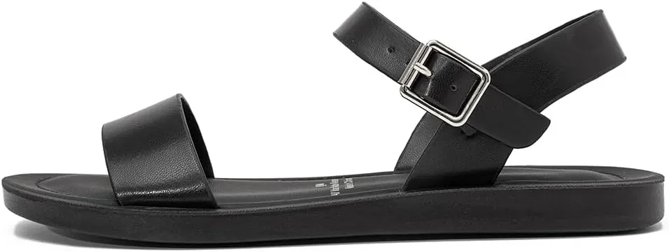 Women's Cute Open Toes One Band Ankle Strap Flexible Summer Flat Sandals With   Memory Foam