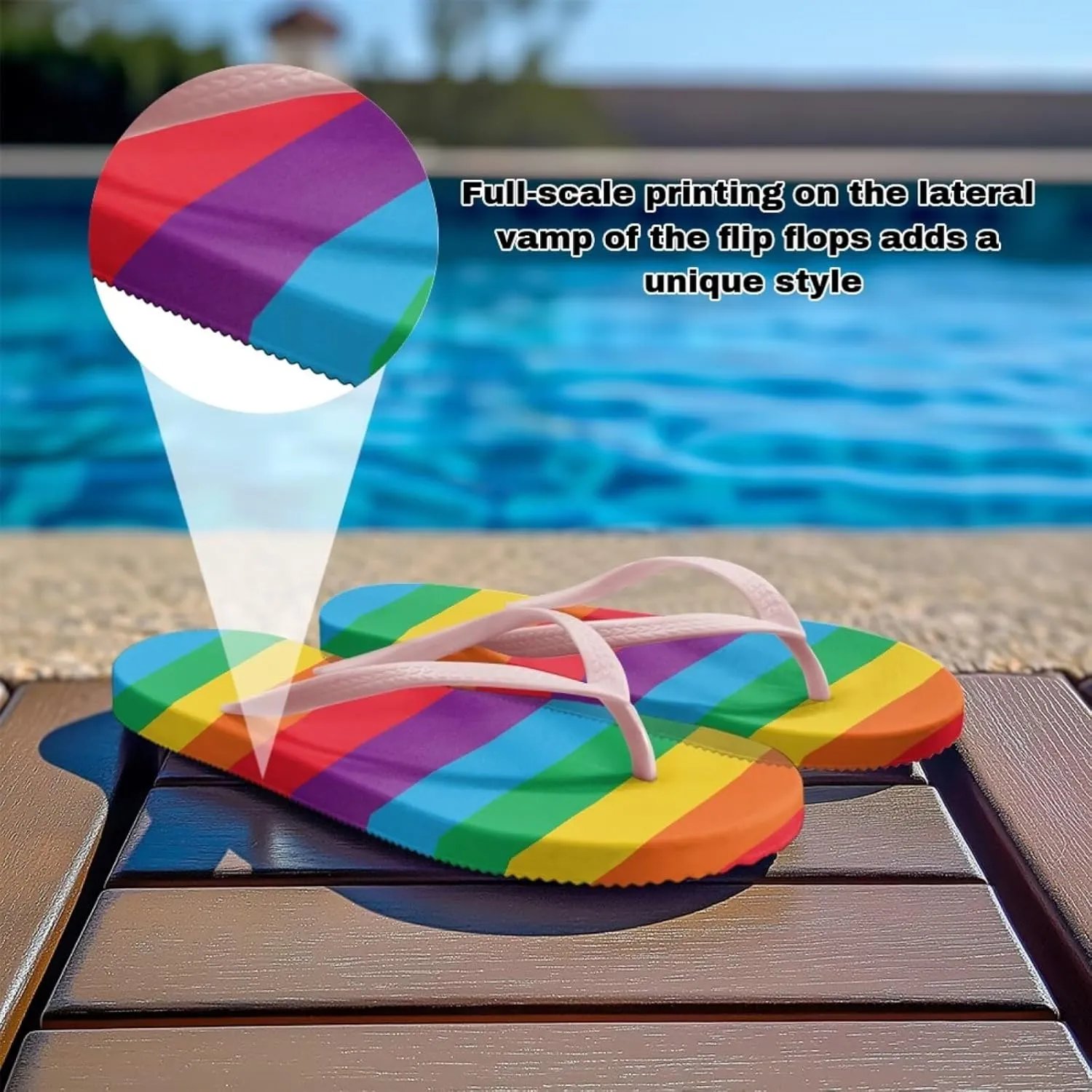 Women's Flip-Flops Colorful Patterns Slippers Women's Casual Sandals Indoor Outdoor