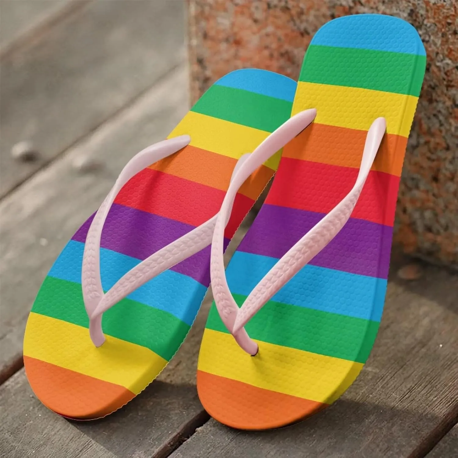 Women's Flip-Flops Colorful Patterns Slippers Women's Casual Sandals Indoor Outdoor