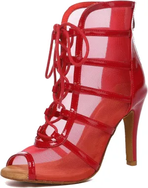 Womens Girls Sexy Ballroom Dancing Shoes Open Toe Party Evening Ankel Sandals Booties