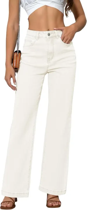 Womens Jeans High Waisted Straight Leg Loose Stretchy Lightweight Tummy Control Trendy Jeans for Women 2025