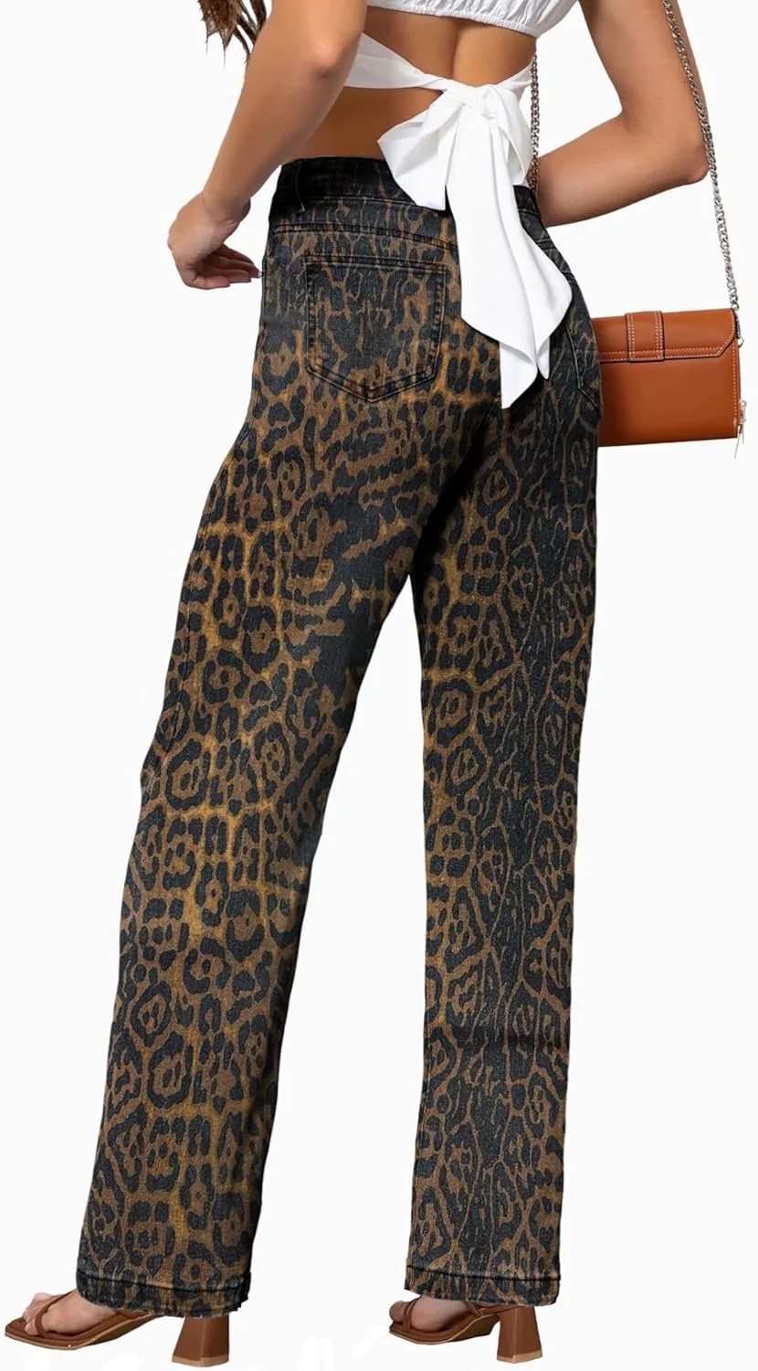 Womens Jeans High Waisted Straight Leg Loose Stretchy Lightweight Tummy Control Trendy Jeans for Women 2025