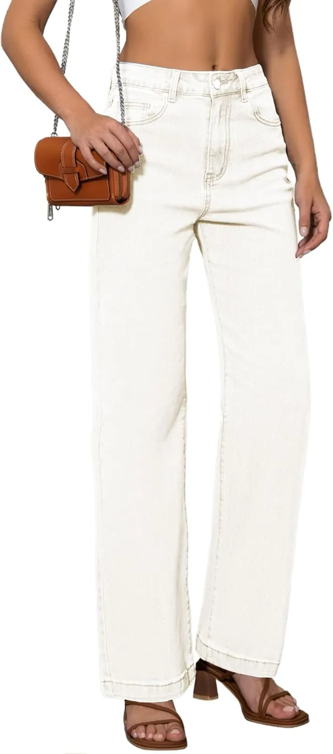 Womens Jeans High Waisted Straight Leg Loose Stretchy Lightweight Tummy Control Trendy Jeans for Women 2025