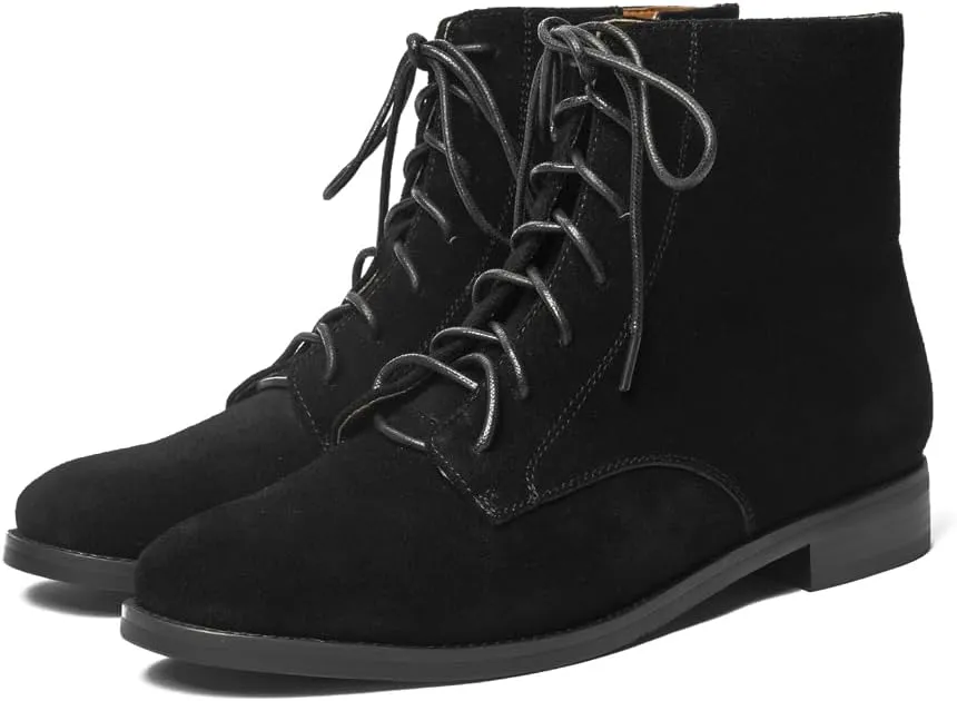 Women's Lace-up Suede Ankle Boots