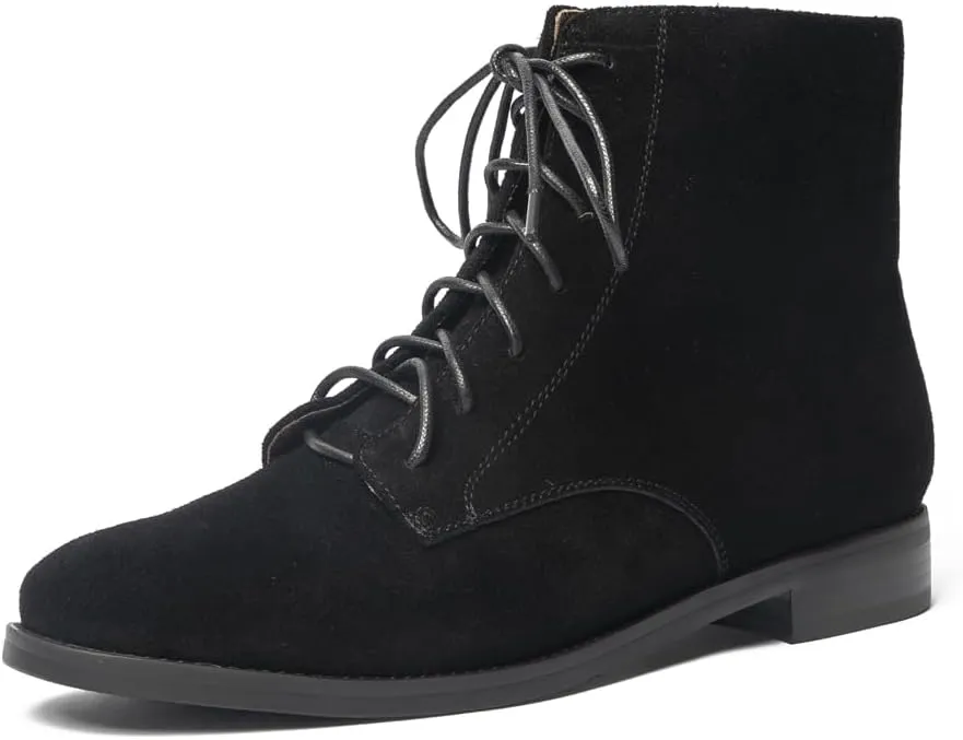 Women's Lace-up Suede Ankle Boots