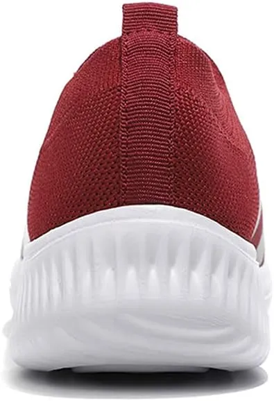 Womens Mesh Slip On Walking Sock Sneakers Color Block Fashion Athletic Tennis Shoes New