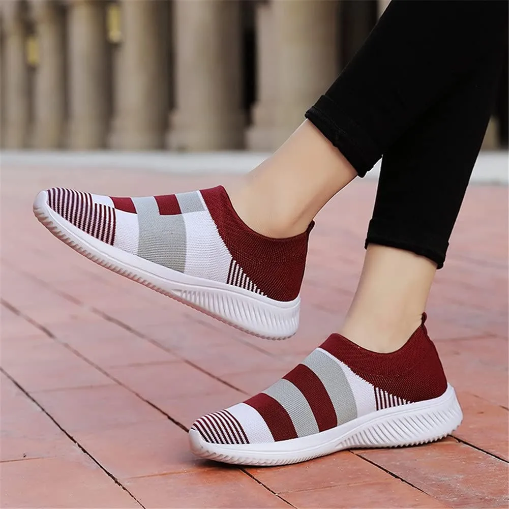 Womens Mesh Slip On Walking Sock Sneakers Color Block Fashion Athletic Tennis Shoes New