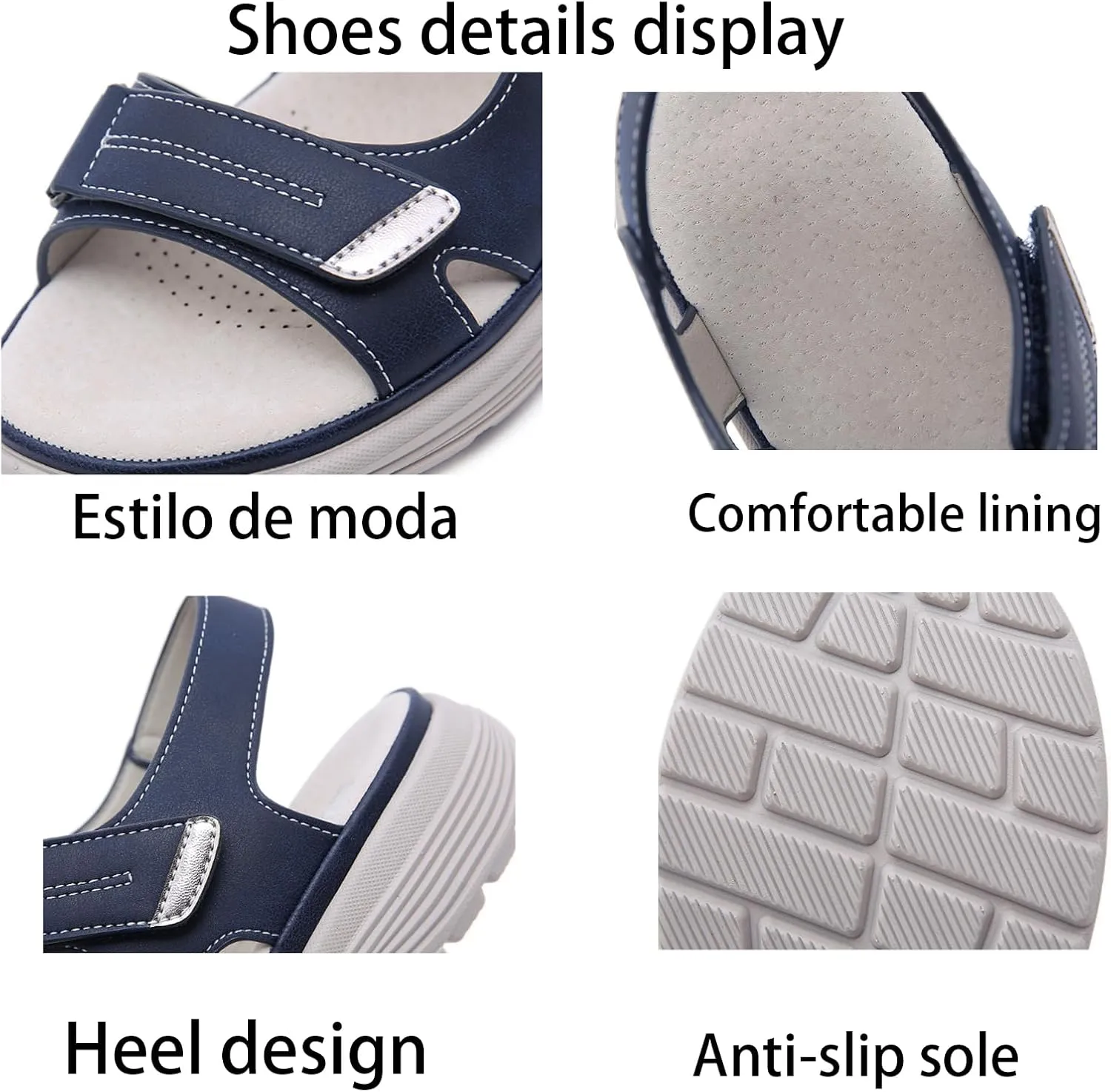 Women's Orthopedic Sport Sandals Arch Support Hiking, Comfortable Walking Sandals with Cushion Foam & Back Strap Non-Slip Orthotic Recovery Shoes,Wide Fit Summer Travel Dress