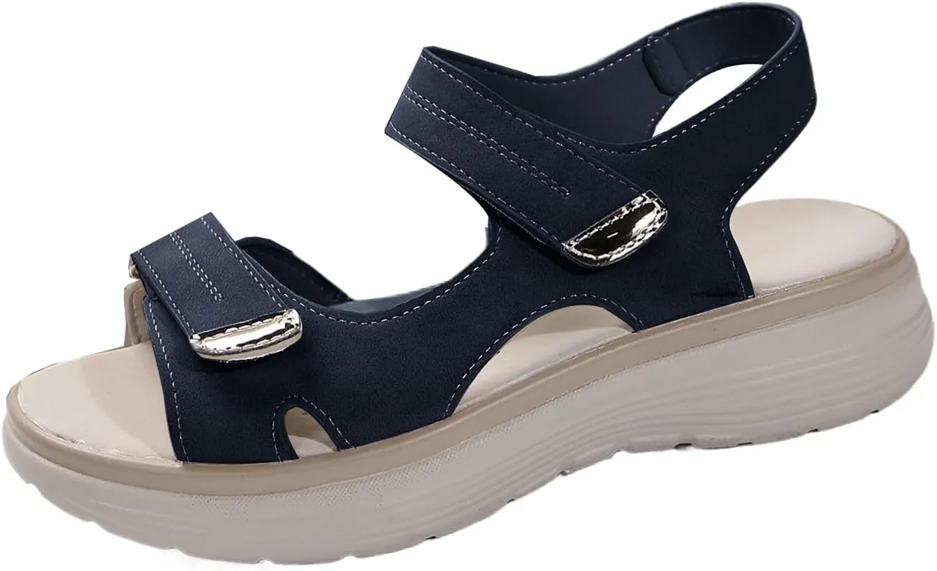 Women's Orthopedic Sport Sandals Shoes with Soft Cushion Foam Comfortable Walking Arch Support Wide Comfy Orthotic Athletic Fit Dress Recovery Travel Summer Dressy Back Strap Casual Sandal