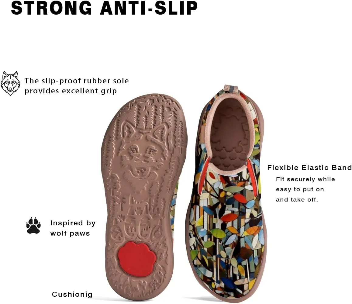 Women's Painted Travel Loafers Slip On Sneakers Casual Comfortable Walking Lightweight Nurse Shoes