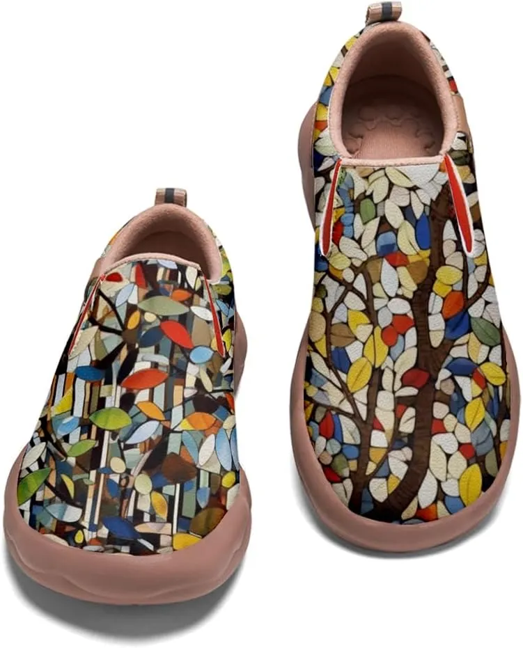 Women's Painted Travel Loafers Slip On Sneakers Casual Comfortable Walking Lightweight Nurse Shoes