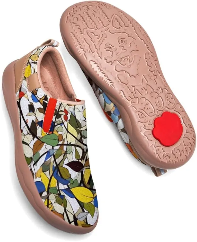 Women's Painted Travel Loafers Slip On Sneakers Casual Comfortable Walking Lightweight Nurse Shoes