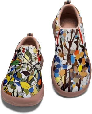 Women's Painted Travel Loafers Slip On Sneakers Casual Comfortable Walking Lightweight Nurse Shoes