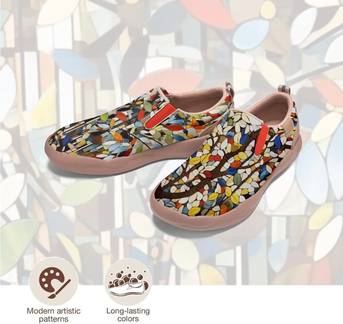 Women's Painted Travel Loafers Slip On Sneakers Casual Comfortable Walking Lightweight Nurse Shoes