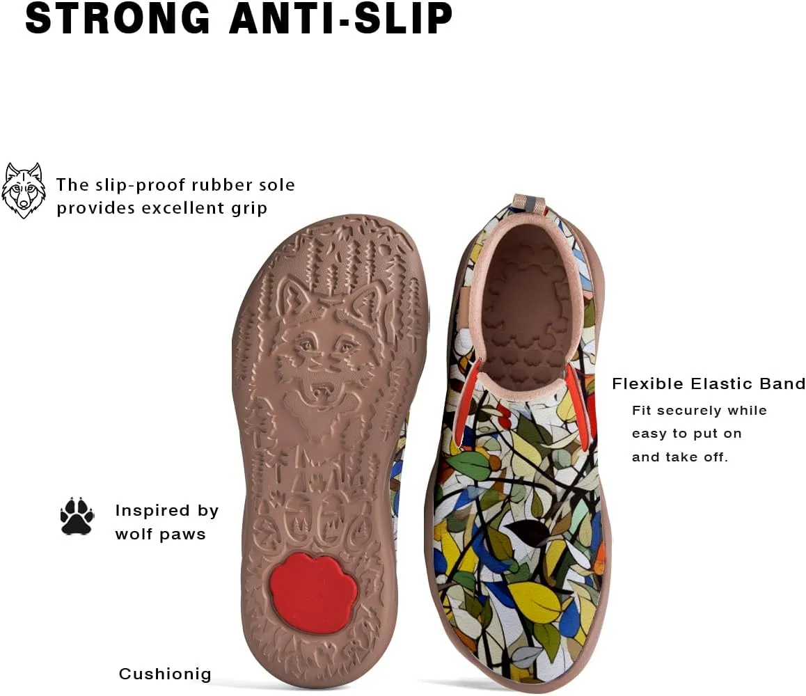 Women's Painted Travel Loafers Slip On Sneakers Casual Comfortable Walking Lightweight Nurse Shoes