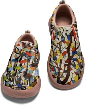 Women's Painted Travel Loafers Slip On Sneakers Casual Comfortable Walking Lightweight Nurse Shoes
