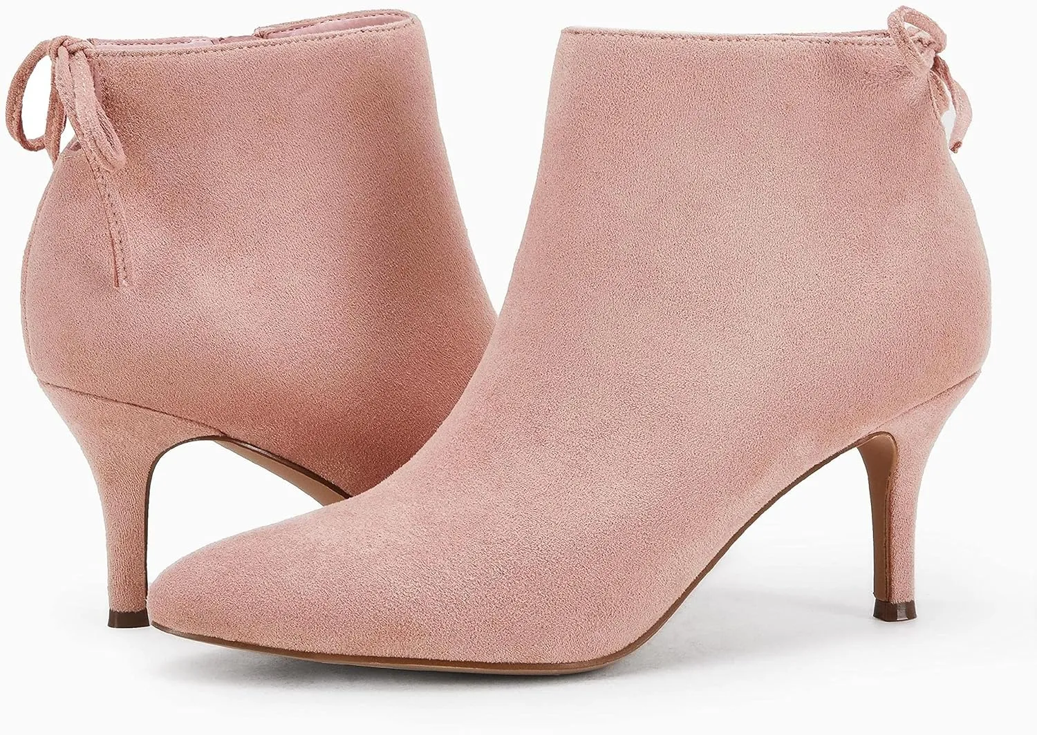 Womens Pointed Toe Heels Ankle Booties Kitten Stiletto Bowtie Strappy Fall Dress Boots Shoes