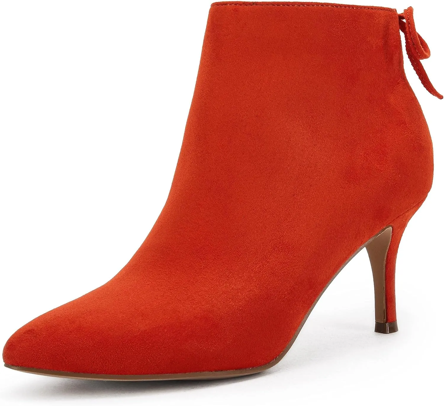 Womens Pointed Toe Heels Ankle Booties Kitten Stiletto Bowtie Strappy Fall Dress Boots Shoes