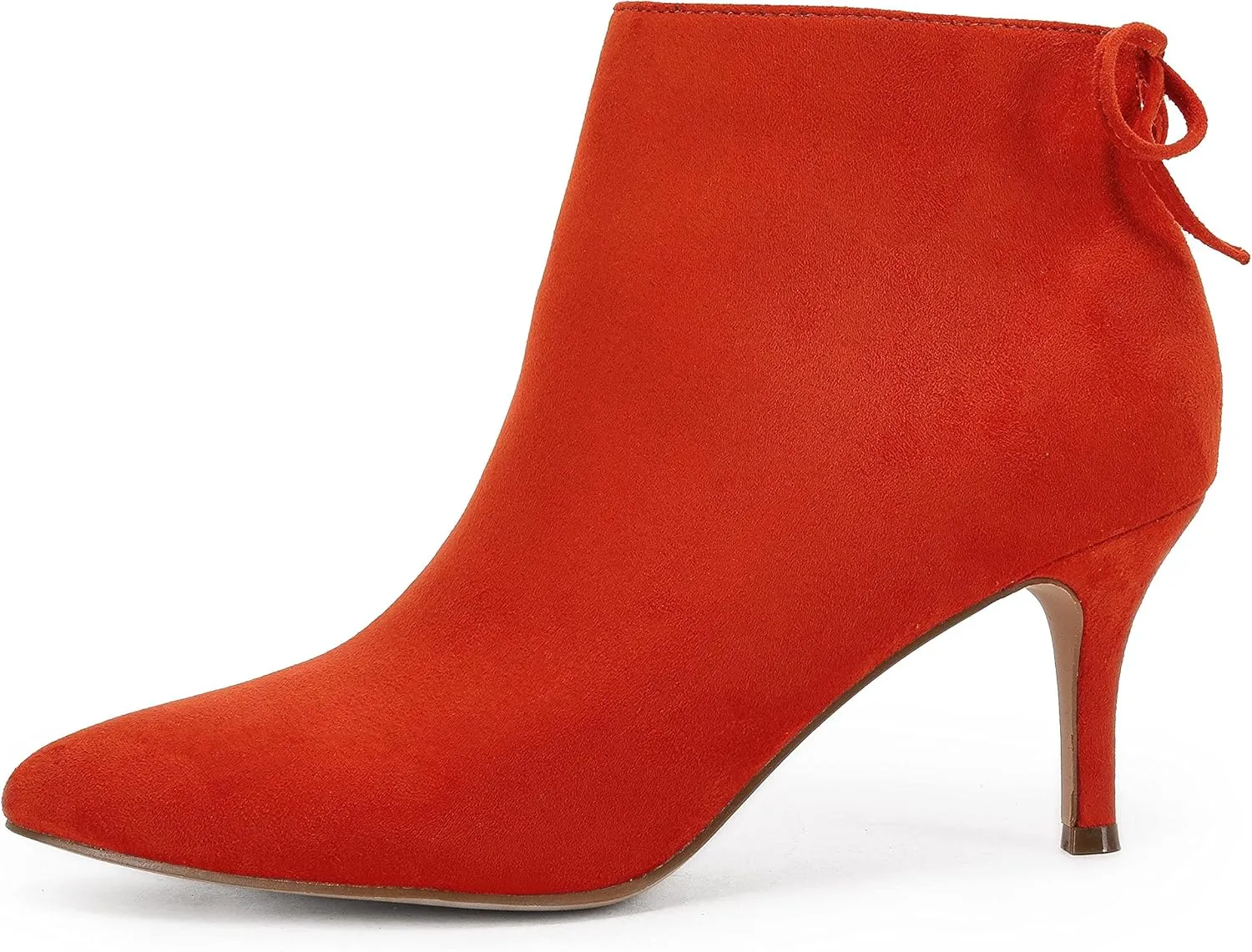 Womens Pointed Toe Heels Ankle Booties Kitten Stiletto Bowtie Strappy Fall Dress Boots Shoes