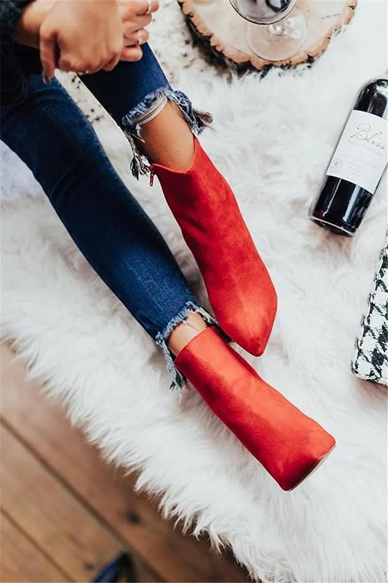 Womens Pointed Toe Heels Ankle Booties Kitten Stiletto Bowtie Strappy Fall Dress Boots Shoes