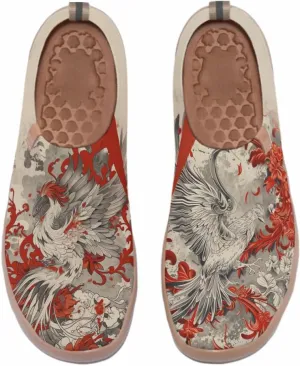 Women's Slip On Casual Loafers Fashion Knit Art Painted Shoes Lightweight Comfort Travel Sneaker