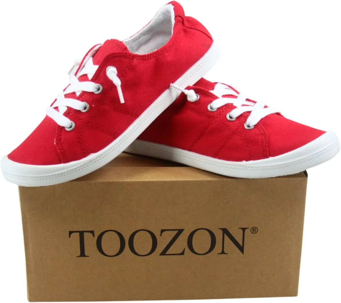 Women’s Slip-On Low Top Casual Flat Heel Comfort Classic Walking Sneaker Shoes
