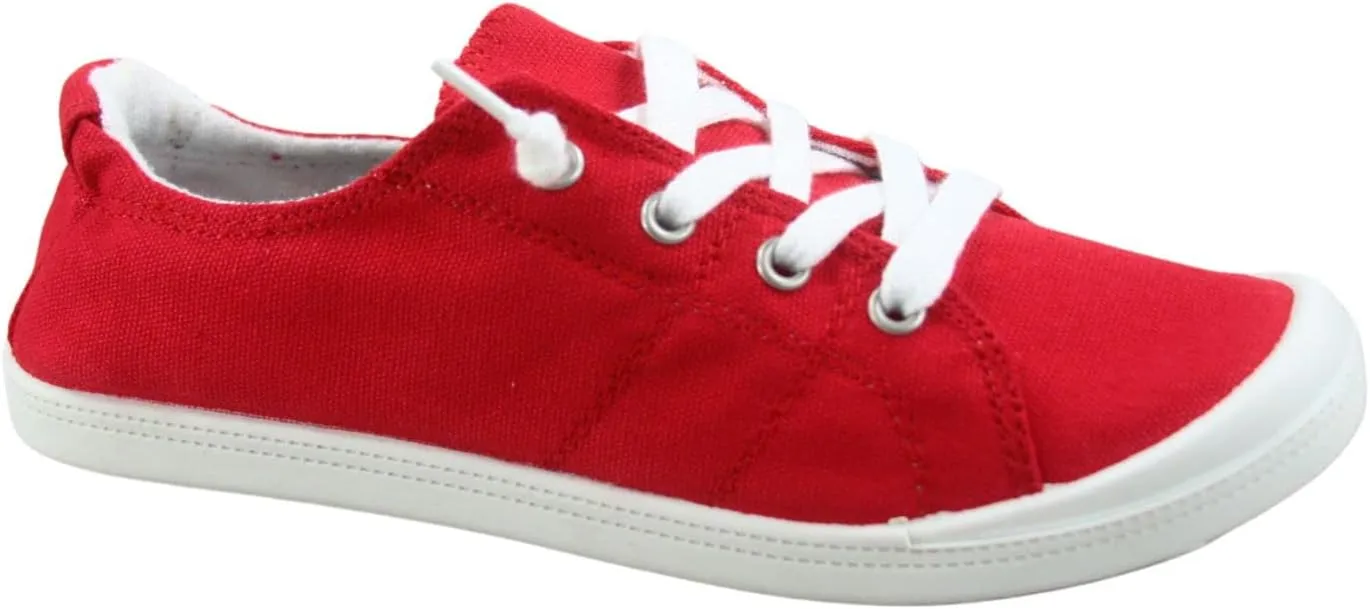 Women’s Slip-On Low Top Casual Flat Heel Comfort Classic Walking Sneaker Shoes