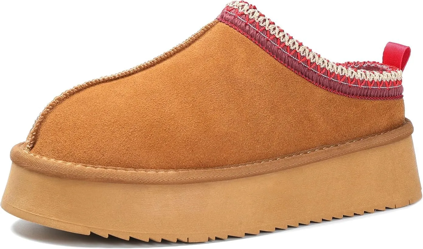 Women's Slippers Platform Mini Boots Short Ankle Boot Fur Fleece Lined Sneakers House slippers Anti-Slip Boot For Outdoor