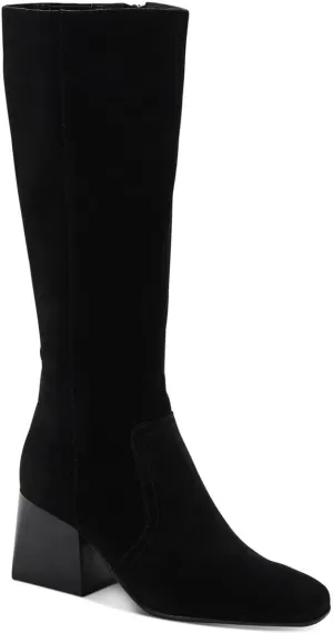 Womens Tori Suede Waterproof Knee-High Boots Black 6 Medium (B,M)