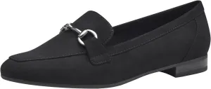 Women's Vegan Loafers with Buckle, black, 6 Women