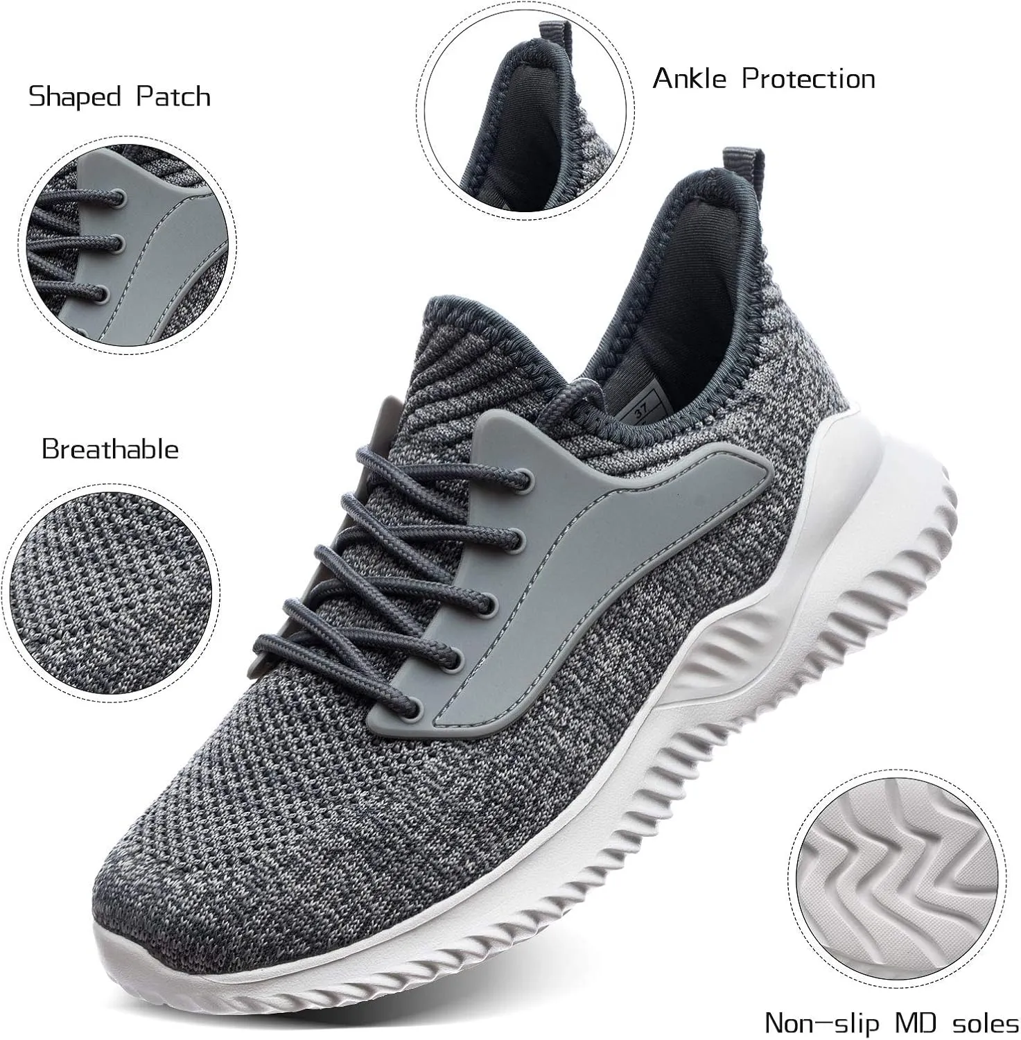 Womens Walking Shoes - Slip On Tennis Running Shoes Memory Foam Lightweight Work Sneakers for Indoor Outdoor Gym