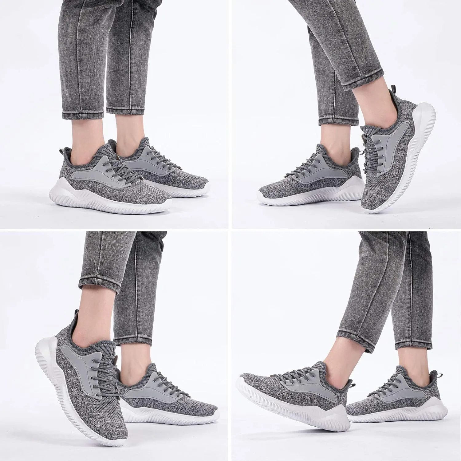 Womens Walking Shoes - Slip On Tennis Running Shoes Memory Foam Lightweight Work Sneakers for Indoor Outdoor Gym