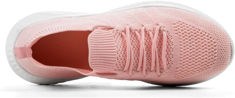 Womens Walking Tennis Shoes - Slip On Memory Foam Lightweight Casual Sneakers for Gym Travel Work
