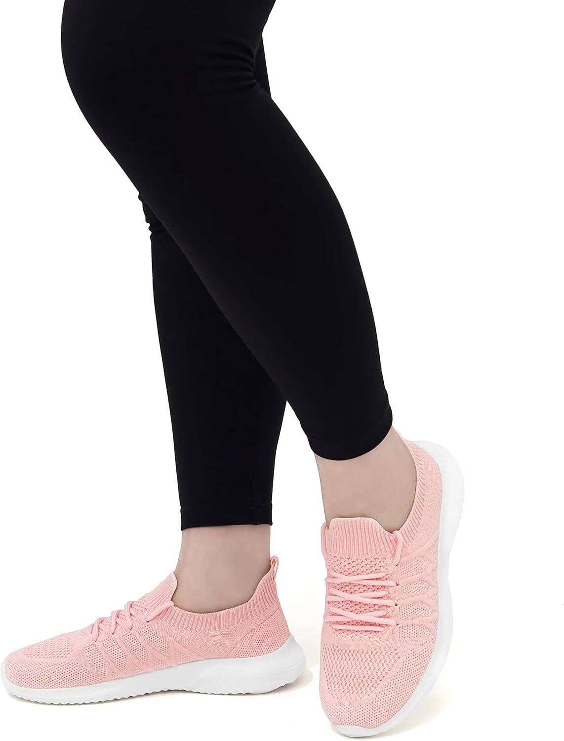 Womens Walking Tennis Shoes - Slip On Memory Foam Lightweight Casual Sneakers for Gym Travel Work