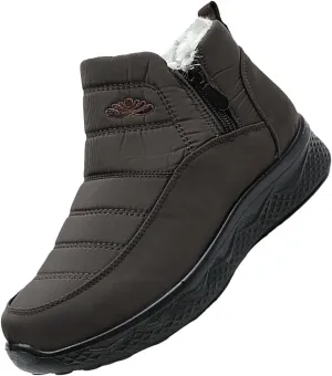 Womens Winter Snow Boots Women Ankle Booties Warm Fu𝐫 Lined 𝐖aterproof Insulated Slip On Outdoor Shoes